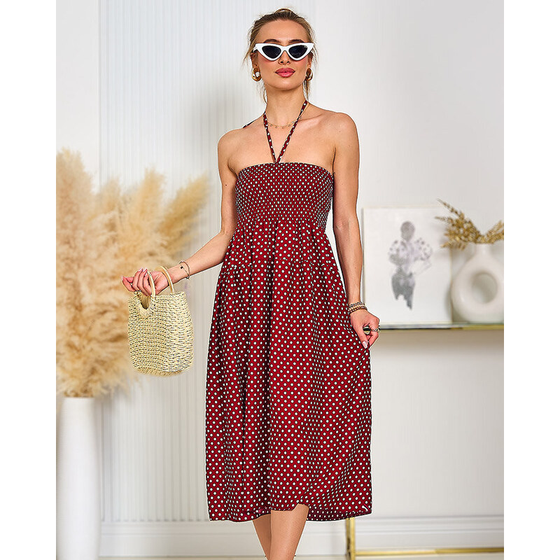 Resti Womens knee-length polka dot dress