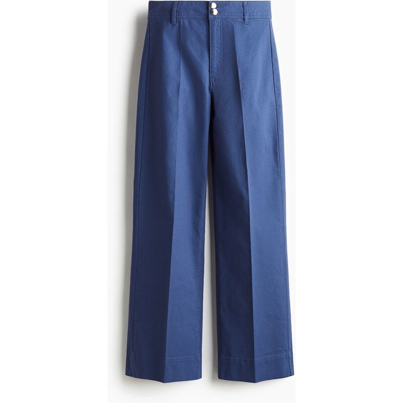 H&M - Plátěné kalhoty - Modrá