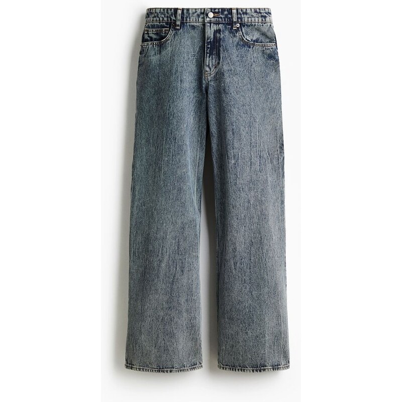 H&M - Džíny Straight Leg - Denim Blue