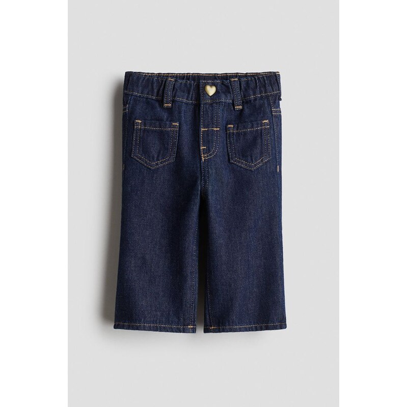 H&M - Džíny Flared Leg - Tmavý Denim Blue
