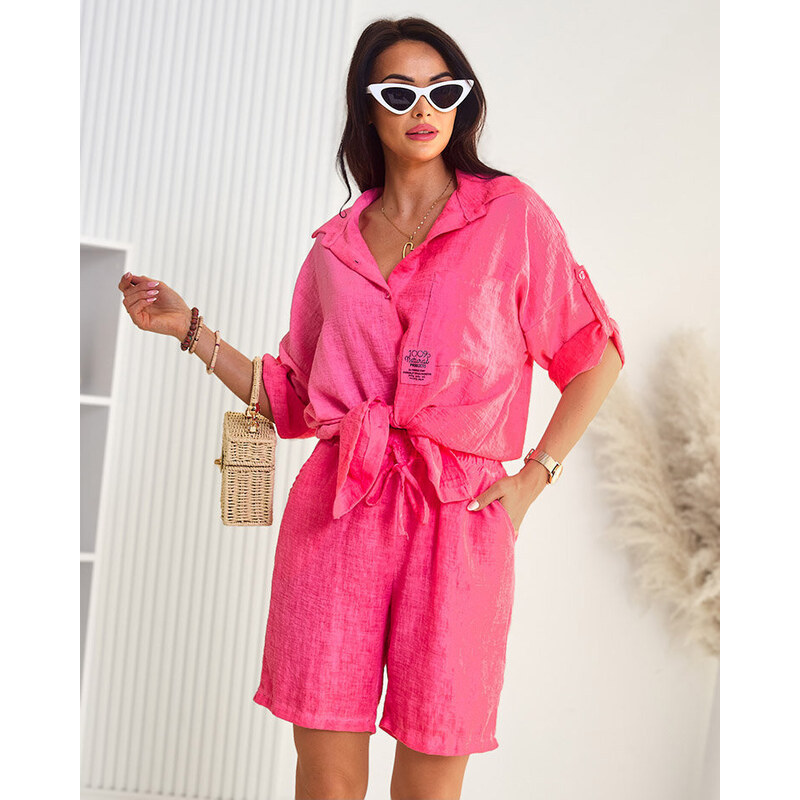 Resti Cotton and linen womens shirt set 108165583