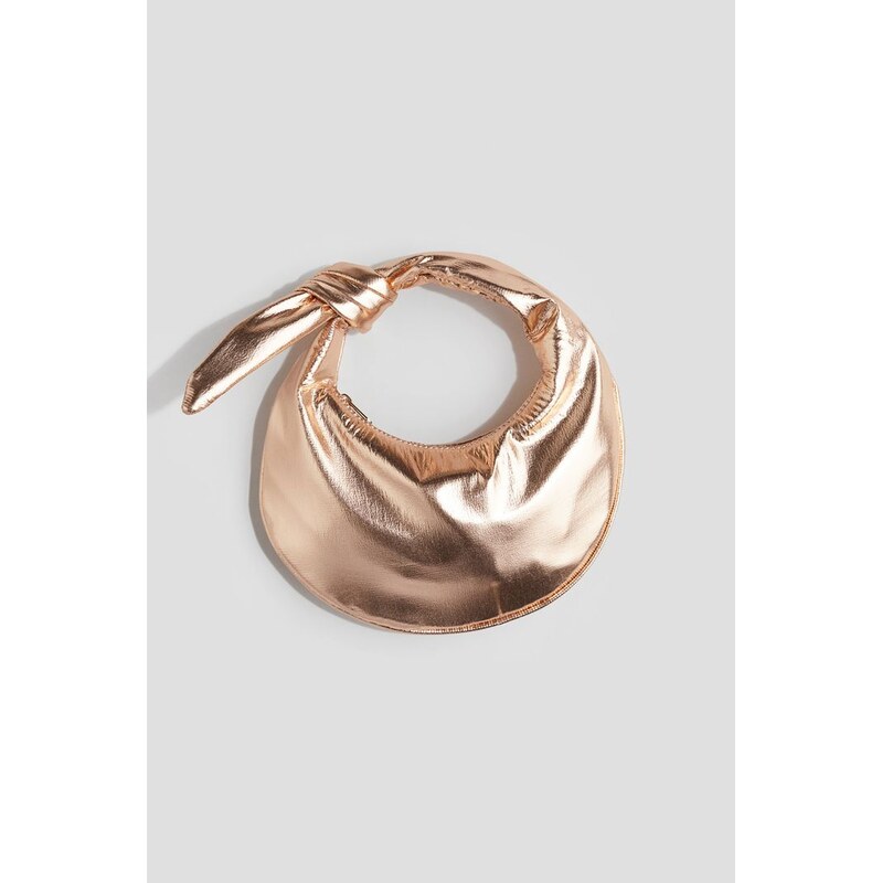 H&M - Metalicky lesklá kabelka - hnědá 108161014
