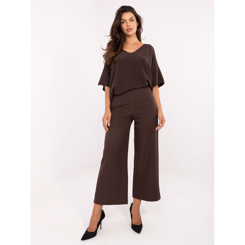 RUE PARIS Pants-IT-SP-FL9068.96-dark brown