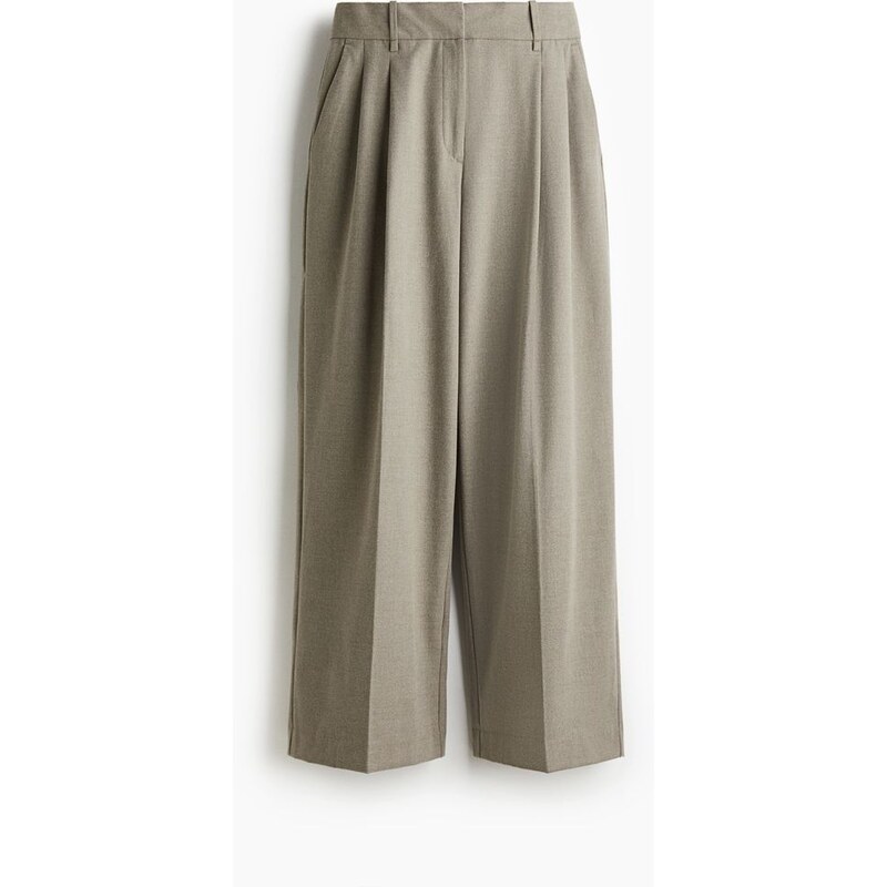 H&M - Široké elegantní kalhoty - béžová 108163513