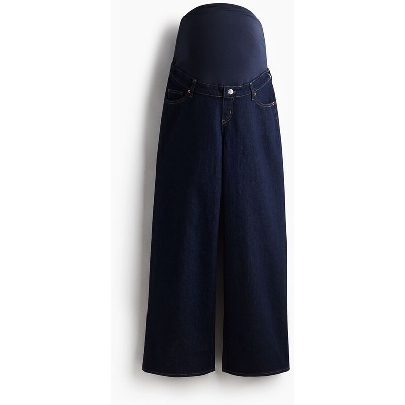 H&M - MAMA Široké džíny - Dark Denim Blue