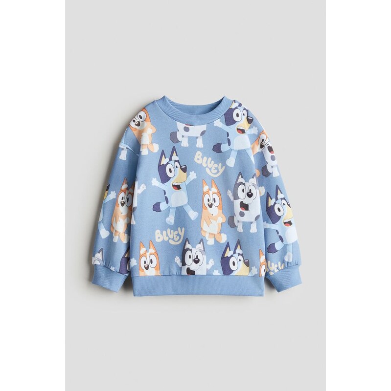 H&M - Mikinas potiskem - Modrá/Bluey