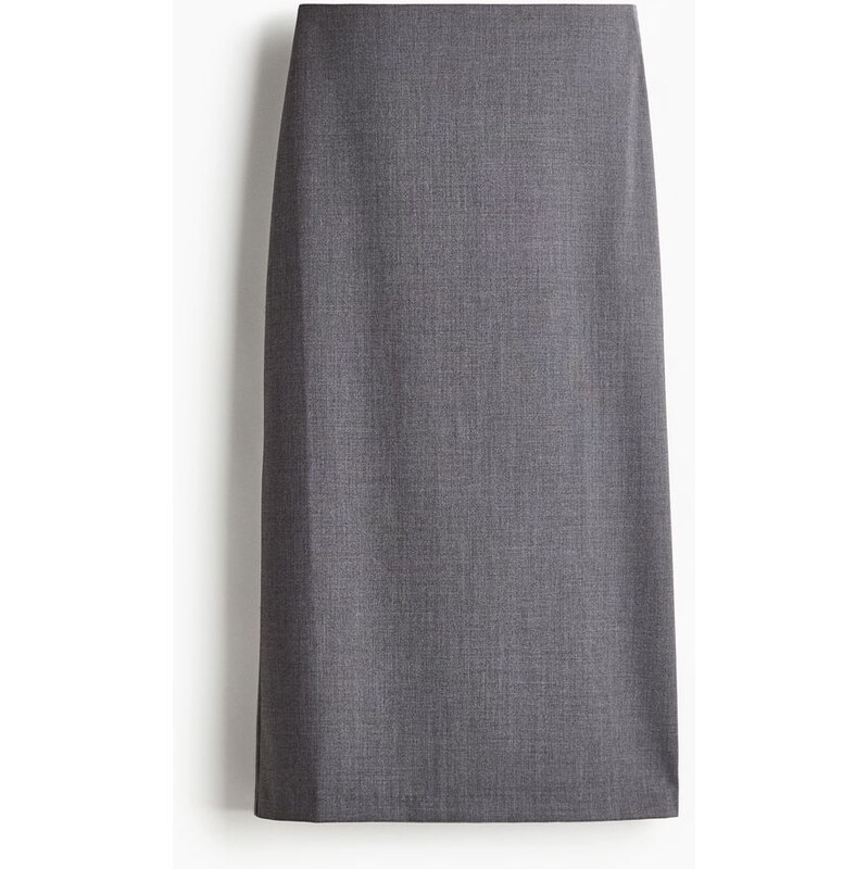 H&M - Pouzdrová sukně - Šedý Melír