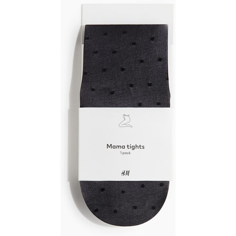 H&M - MAMA Puntíkované punčocháče - Černá