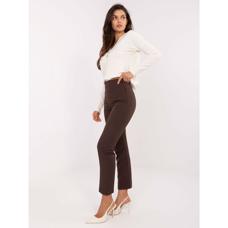 RUE PARIS Pants-IT-SP-FL9069.00-dark brown 108164972