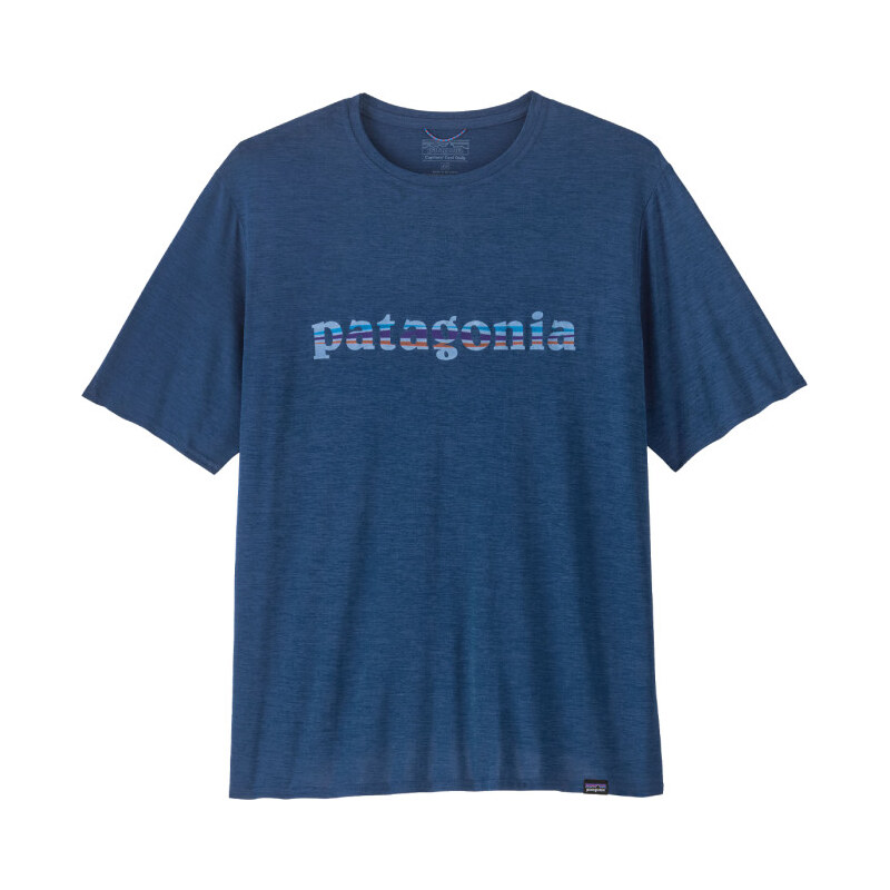 Pánské funkční tričko Patagonia CAPILENE COOL DAILY GRAPHIC SHIRT - tmavě modrá S