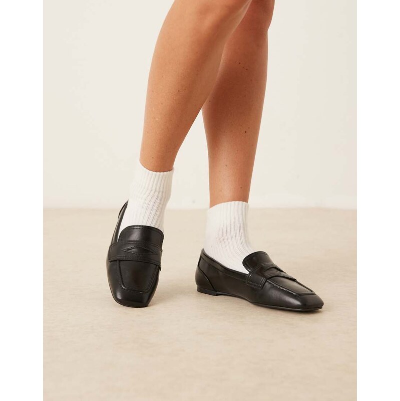 ASOS DESIGN Malta loafers in black