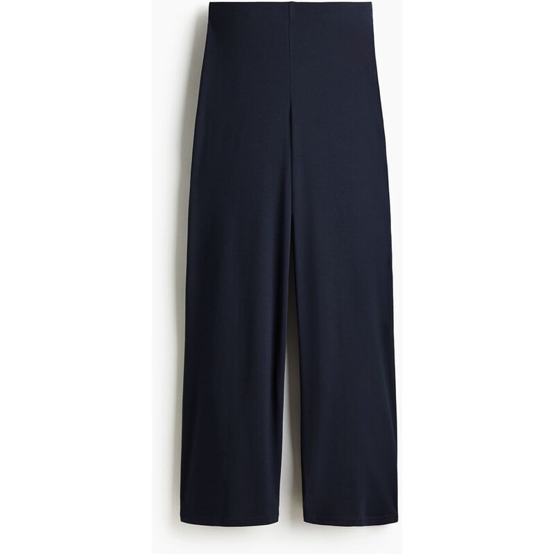 H&M - Široké žerzejové kalhoty - modrá 108167452