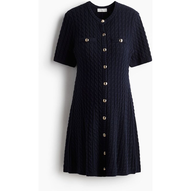H&M - MAMA Pletené šaty - Námořnická Modř