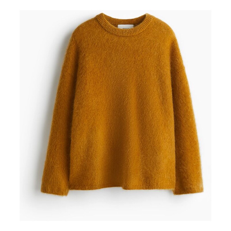 H&M - Oversized svetr z mohérové směsi - žlutá 108167530