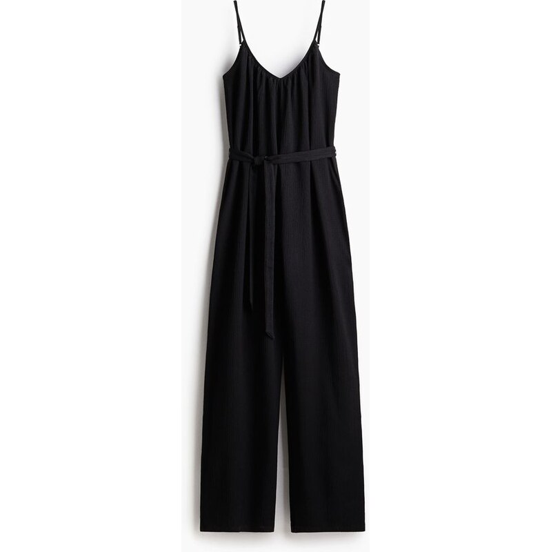 H&M - Overals vázacím páskem - černá 108137710