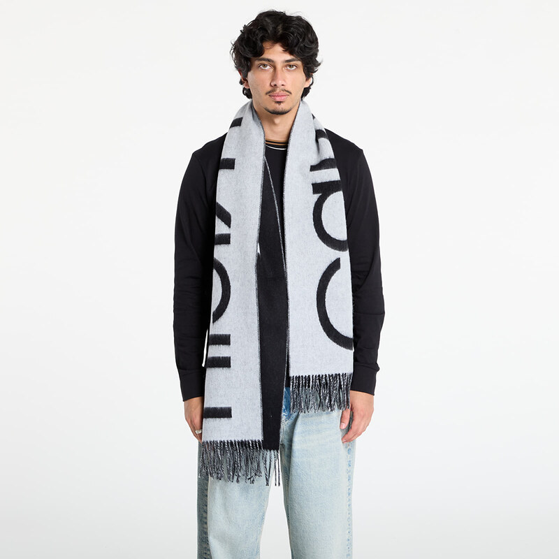 Šála Calvin Klein Bold Logo Brushed Scarf Black Universal