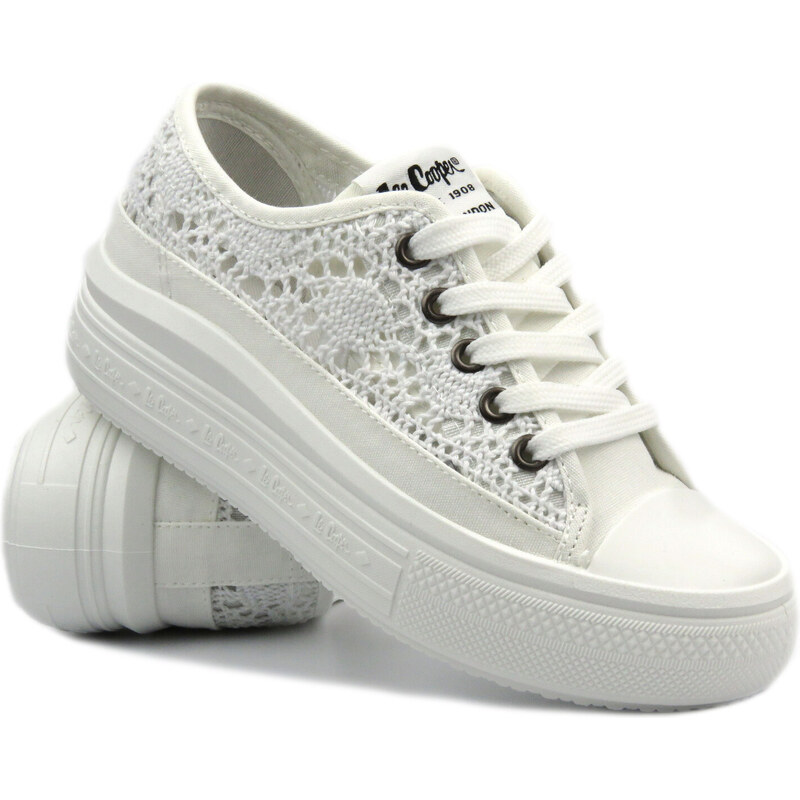 Dámské krajkové tenisky na platformě - Lee Cooper LCW-23-44-1617L, 108169789