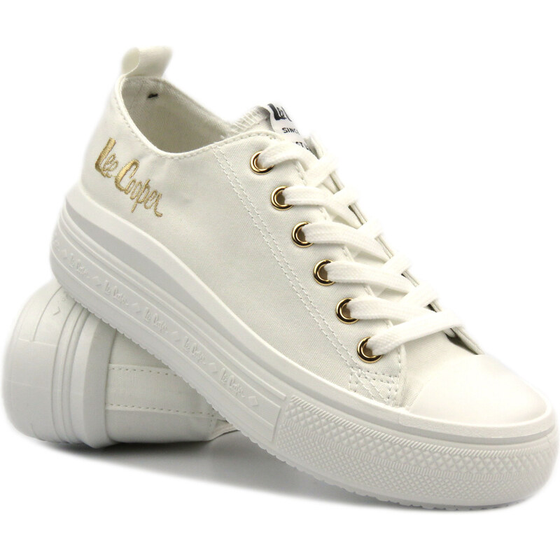 Dámské tenisky na platformě – Lee Cooper LCW-24-44-2462L, bílé 108169790