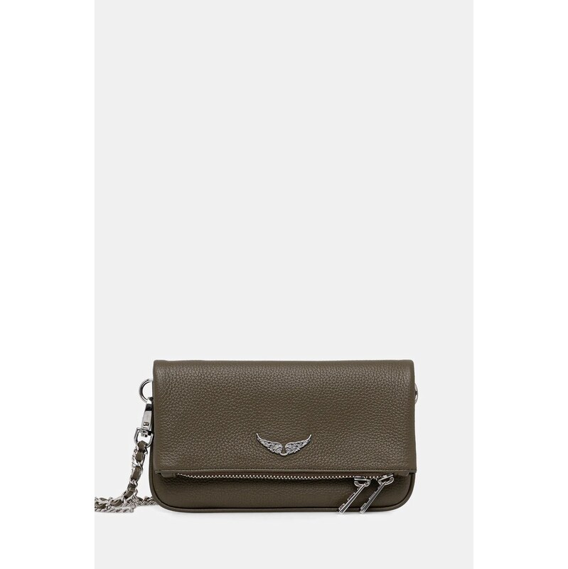 Zadig&Voltaire Kožená kabelka ZADIG&VOLTAIRE ROCK NANO GRAINED