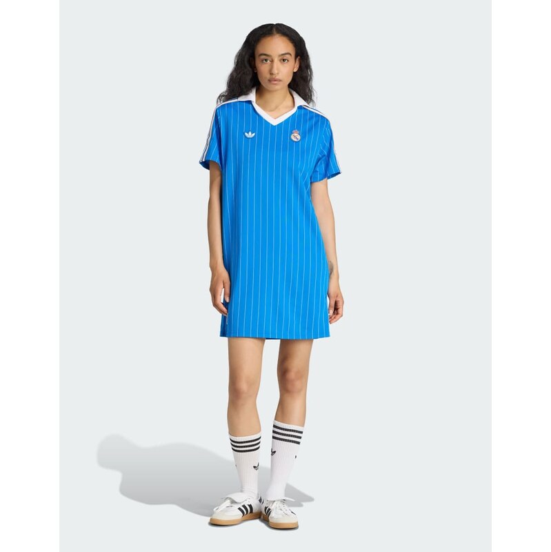 adidas Originals Real Madrid terrace icons dress in blue and white 115503931
