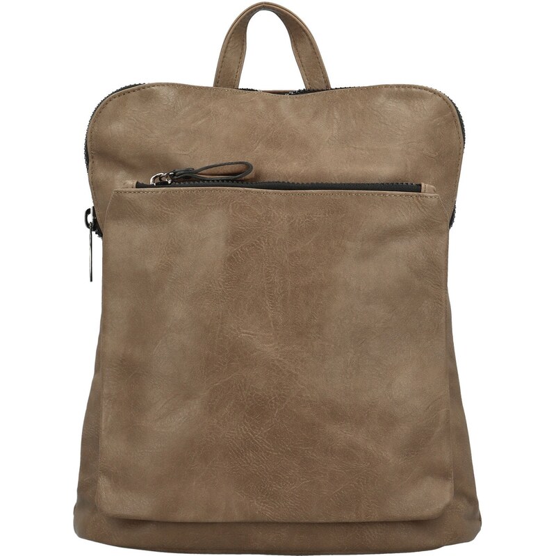 INT COMPANY Stylový dámský koženkový kabelko-batoh Doan, taupe 108170470