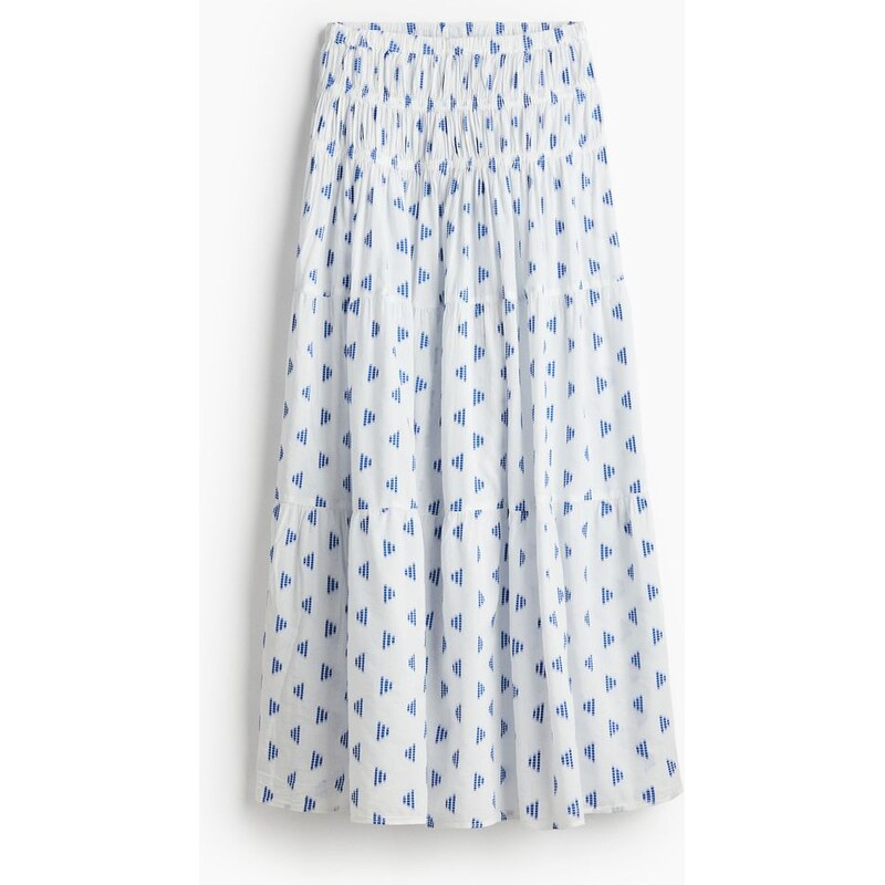H&M - Vyšívaná maxi sukně - Bílá