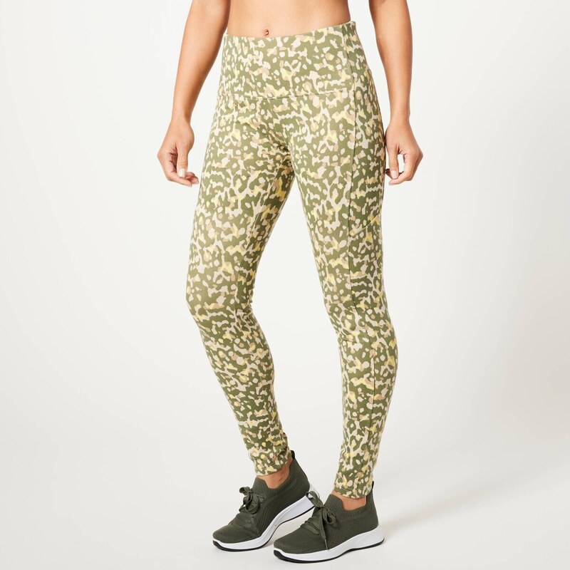 Blancheporte Legíny s kapsami a potiskem, recyklovaný polyester khaki 108174939