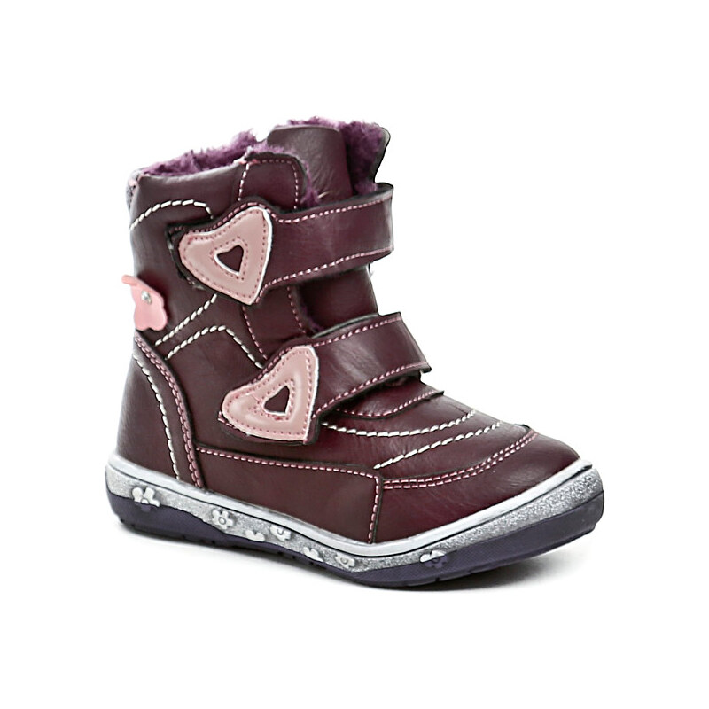 Dětská obuv Magnus 46-0164-R1 bordó dívčí zimní boty