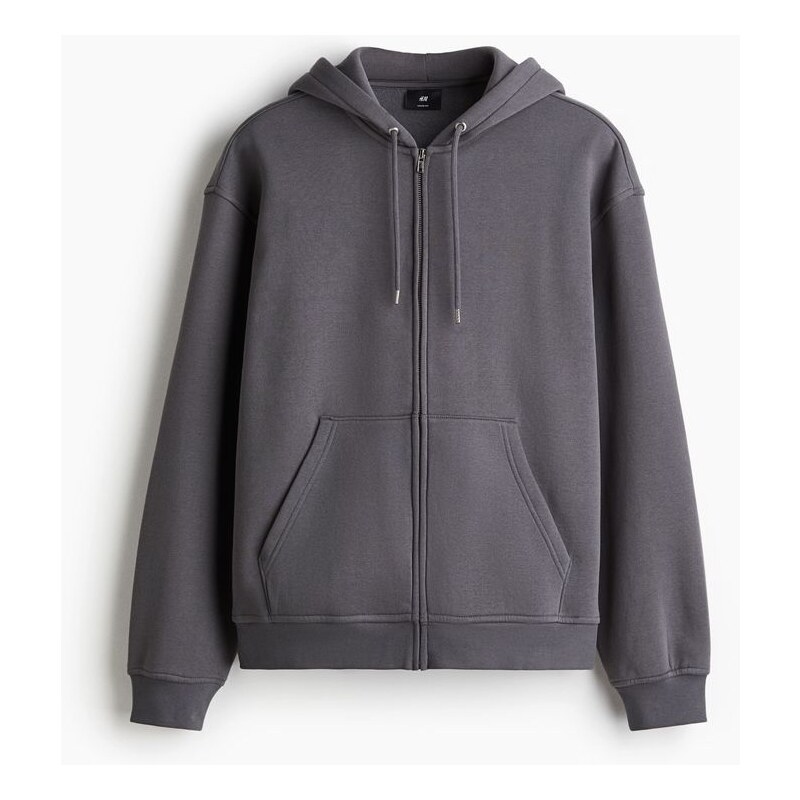 H&M - Bundas kapucí Loose Fit - Tmavě Šedá