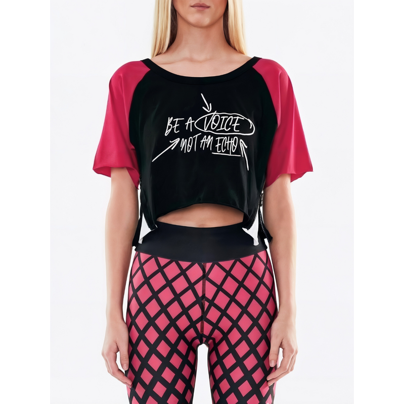 #VDR Voice Black Crop Top 108180668