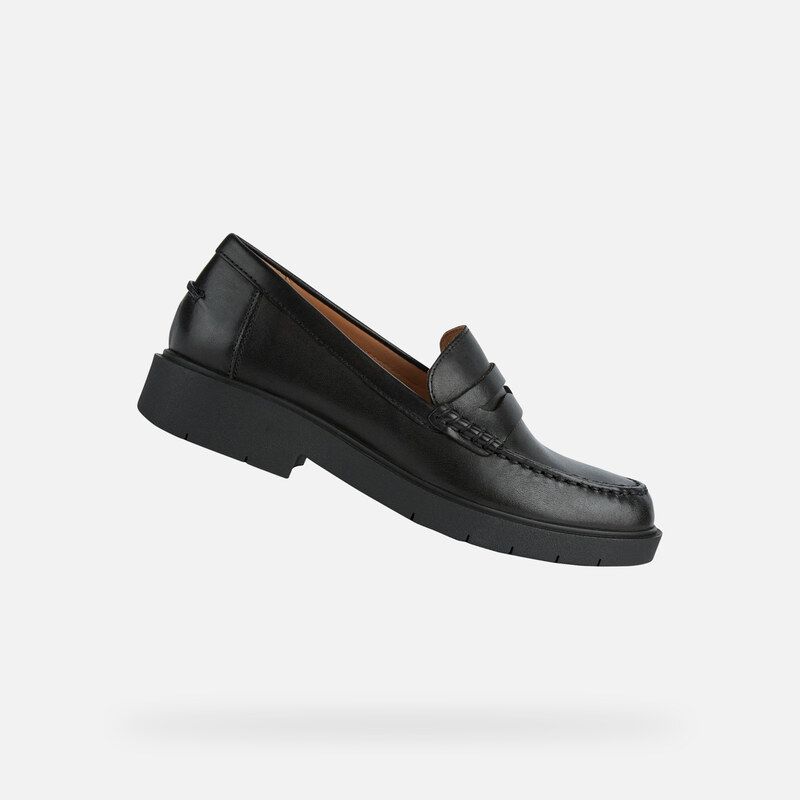 Černé dámské mokasíny Geox Spherica EC-1 - Dámské 108182463