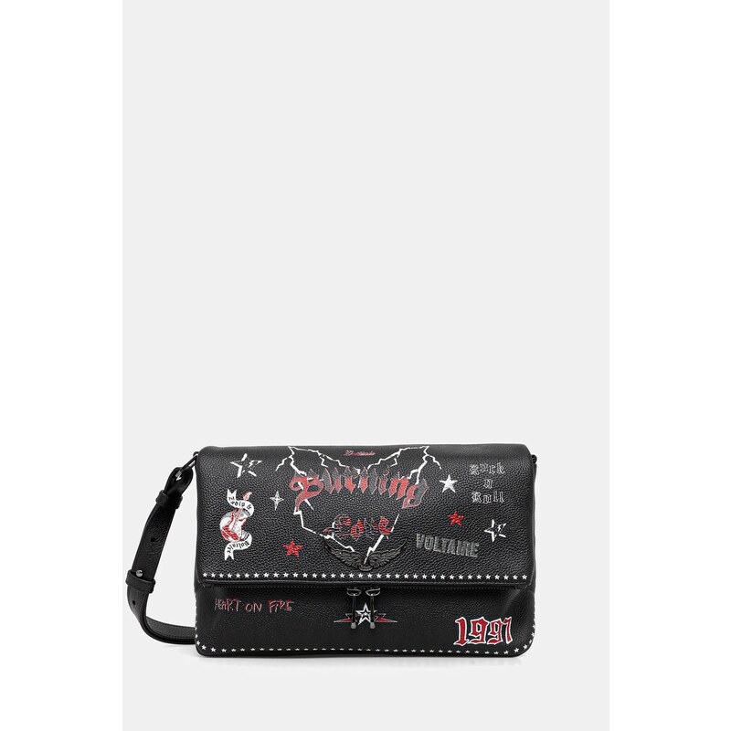 Zadig&Voltaire Kožená kabelka ZADIG&VOLTAIRE ROCKY II GRAINED