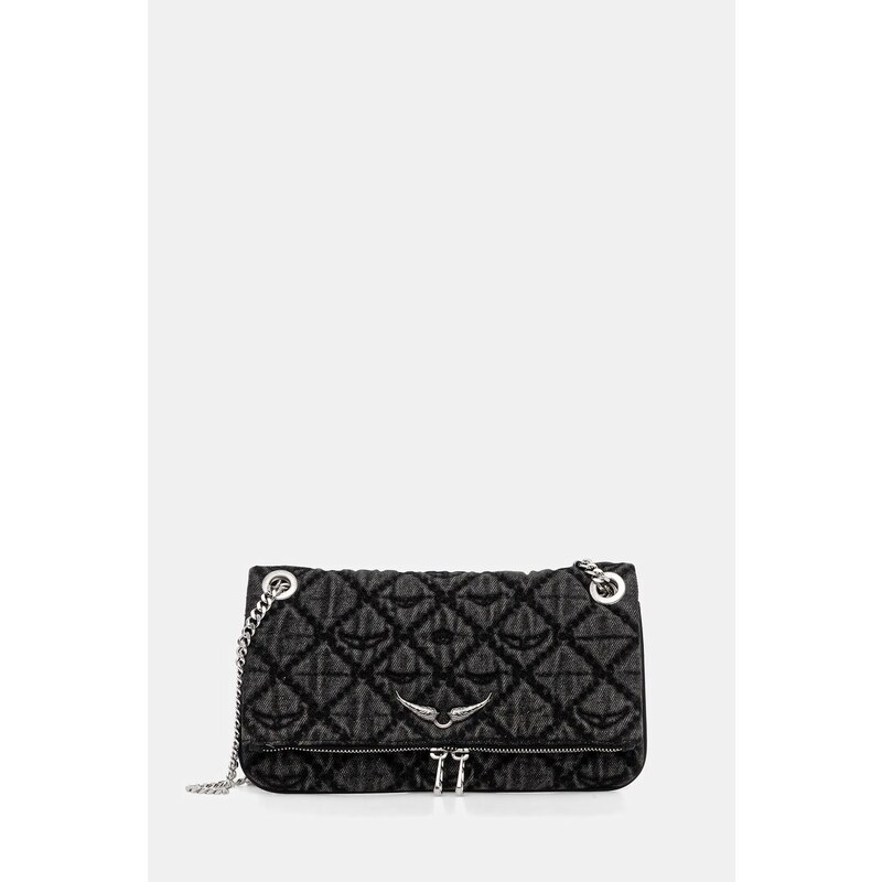 Zadig&Voltaire Kabelka ZADIG&VOLTAIRE ROCK II DENIM MONOGRAM