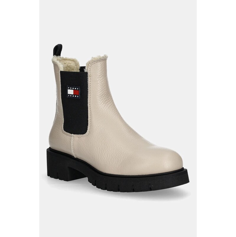 Tommy Jeans Kožené kotníkové boty Tommy Jeans TJW CHELSEA BOOT