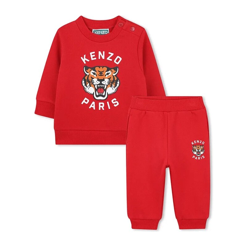 Kenzo Kids Bavlněná tepláková souprava pro miminka Kenzo Kids