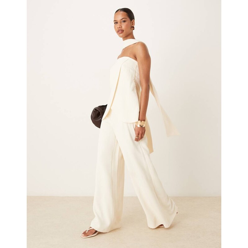 ASOS DESIGN tailored high waist corset detail palazzo trousers
