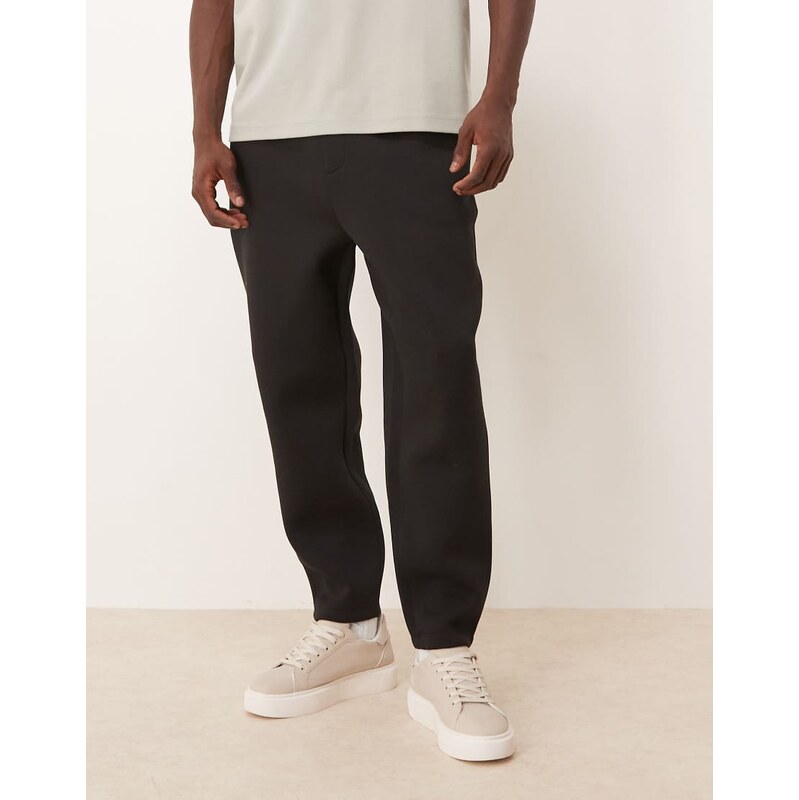 ASOS DESIGN heavyweight tapered jogger in scuba-style fabric in