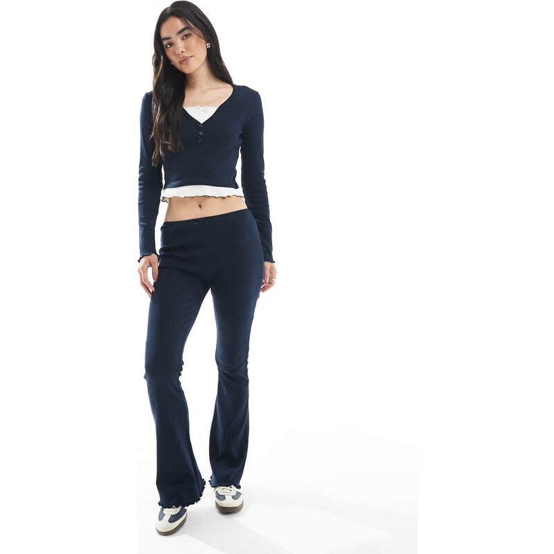 Miss Selfridge navy kickflare co-ord trouser 108488493