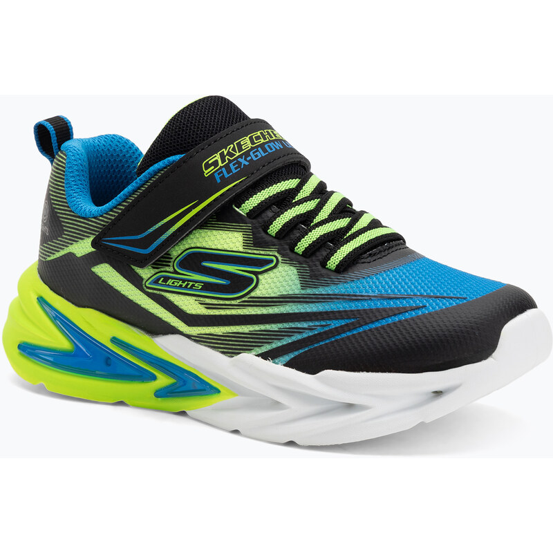 Dětské boty SKECHERS Flex-Glow Ultra black/blue/lime