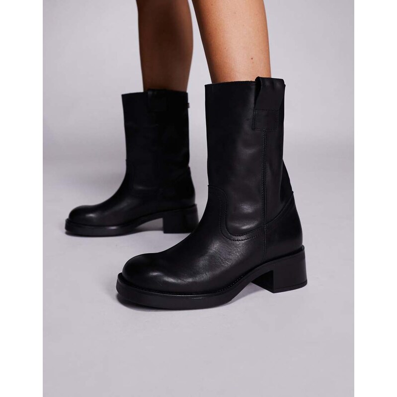 Steve Madden Benedict boots in leather black