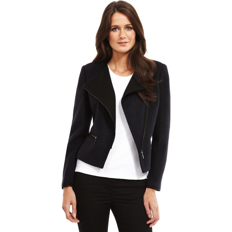 Marks and Spencer M&S Collection Biker Jacket with Wool
