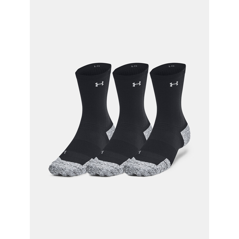 Unisexové ponožky Under Armour UA AD Run Cushion 3pk Crew-BLK -