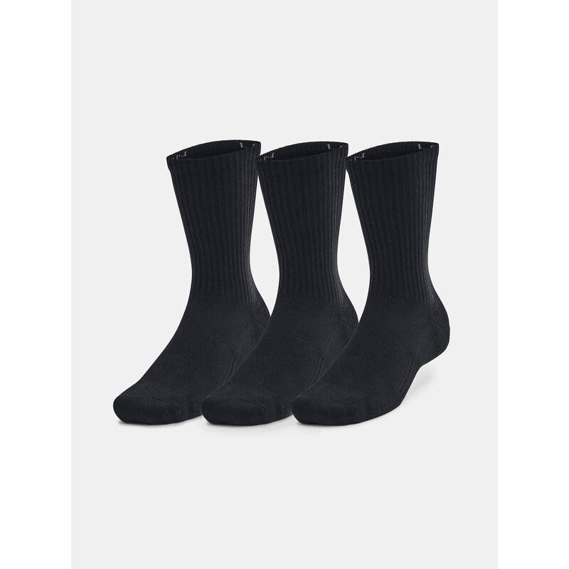 Unisexové ponožky Under Armour Unisex UA TC 3pk Crew-BLK -