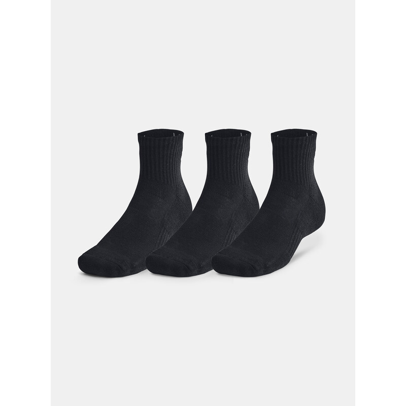 Unisexové ponožky Under Armour Unisex UA TC 3pk Qtr-BLK - unisex