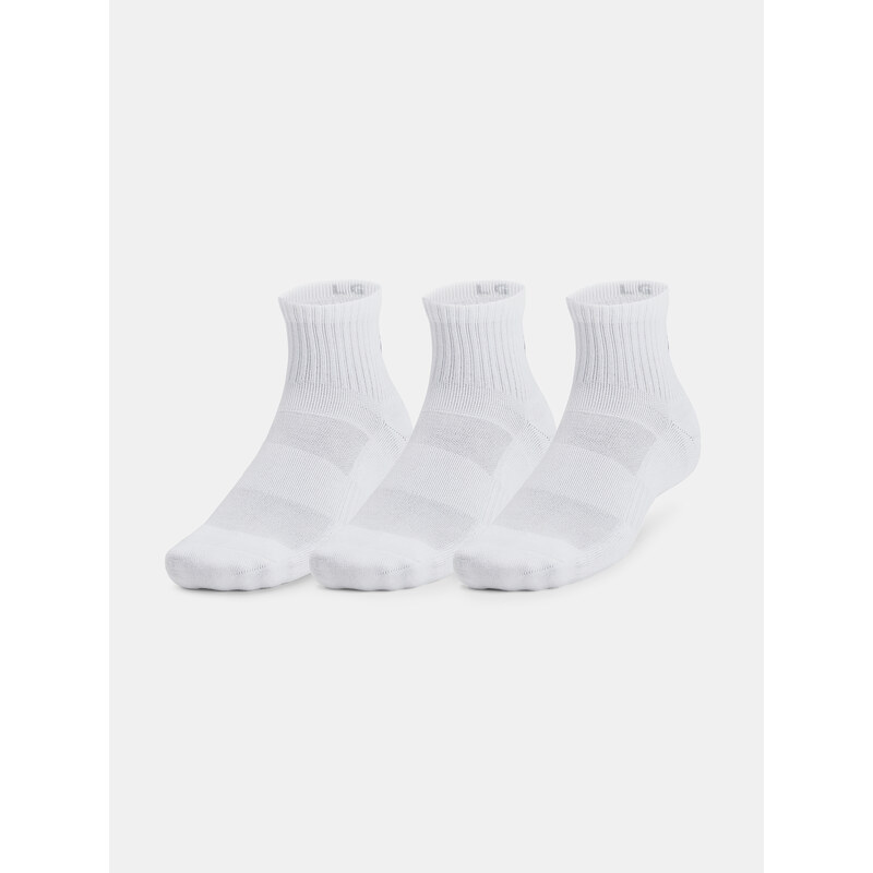 Unisexové ponožky Under Armour Unisex UA TC 3pk Qtr-WHT - unisex