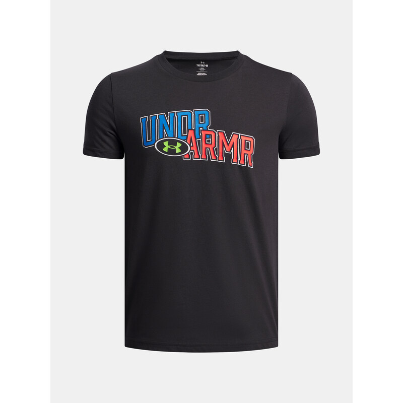 Chlapecké tričko Under Armour UA OVERLAY WM SS-BLK - Kluci
