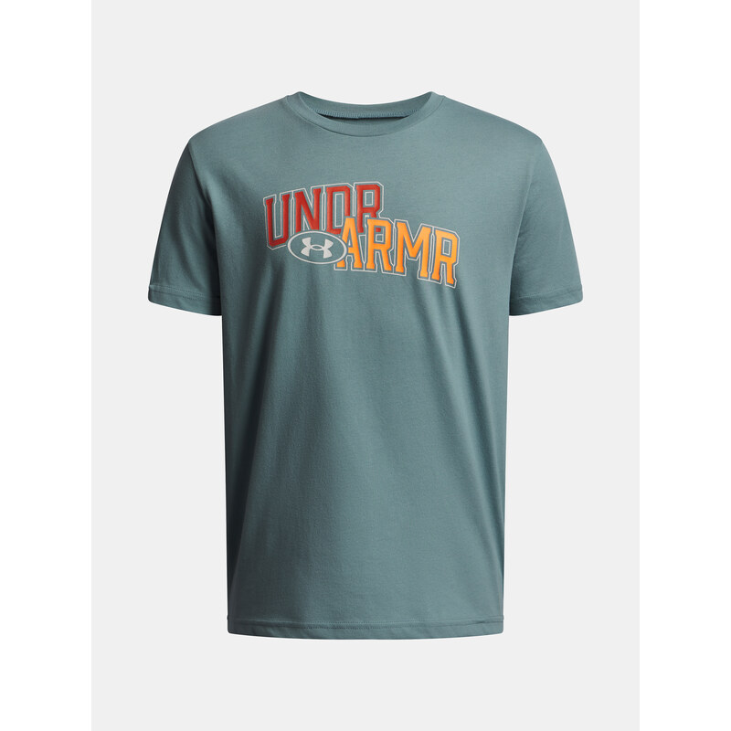 Chlapecké tričko Under Armour UA OVERLAY WM SS-GRN - Kluci