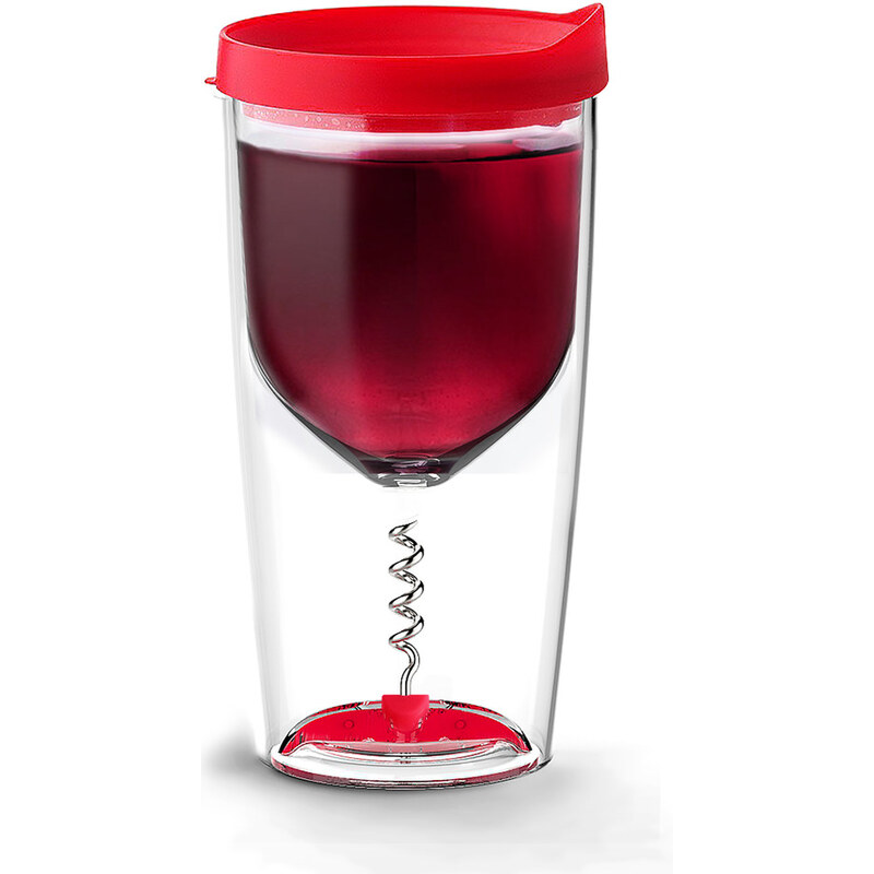 Asobu Termoska na víno s vývrtkou Vino Opener Red