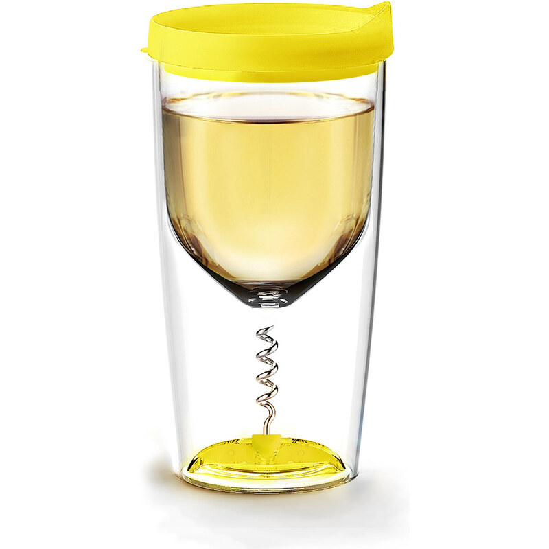 Asobu Termoska na víno s vývrtkou Vino Opener Yellow