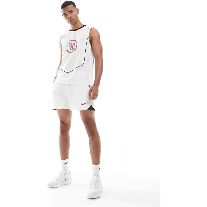 Nike Football Nike T90 Dri-FIT football shorts in cream-White